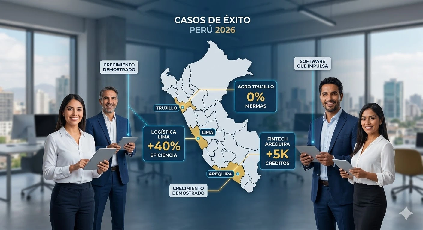 Casos de éxito: Cómo el software a medida impulsó a empresas en Lima, Arequipa y Trujillo (2026)
