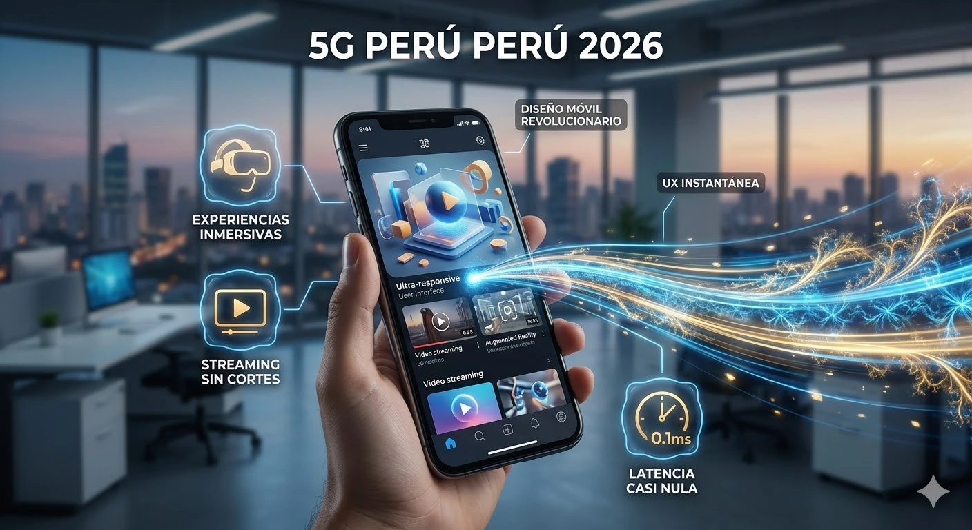¿Por qué el 5G en Perú cambiará el diseño de las aplicaciones móviles este 2026?